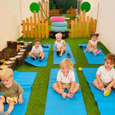 Yoga and fitness children staff