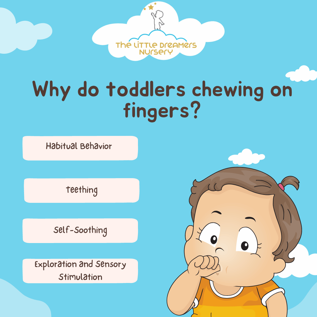 Why do toddlers chewing on fingers?