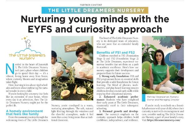 The new Gulf News reportage about our nursery